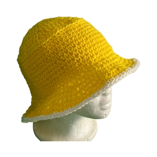 Lemon Crochet ~w~ White Trim Bucket Hat - Male/Female