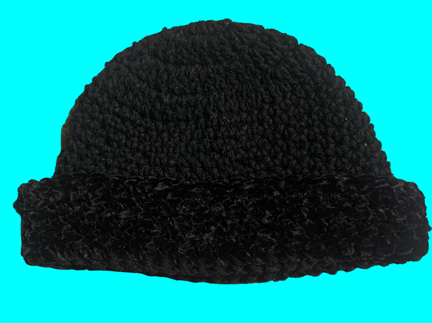 Black On Black Beanie for any season Fits M/L/XL Unisex