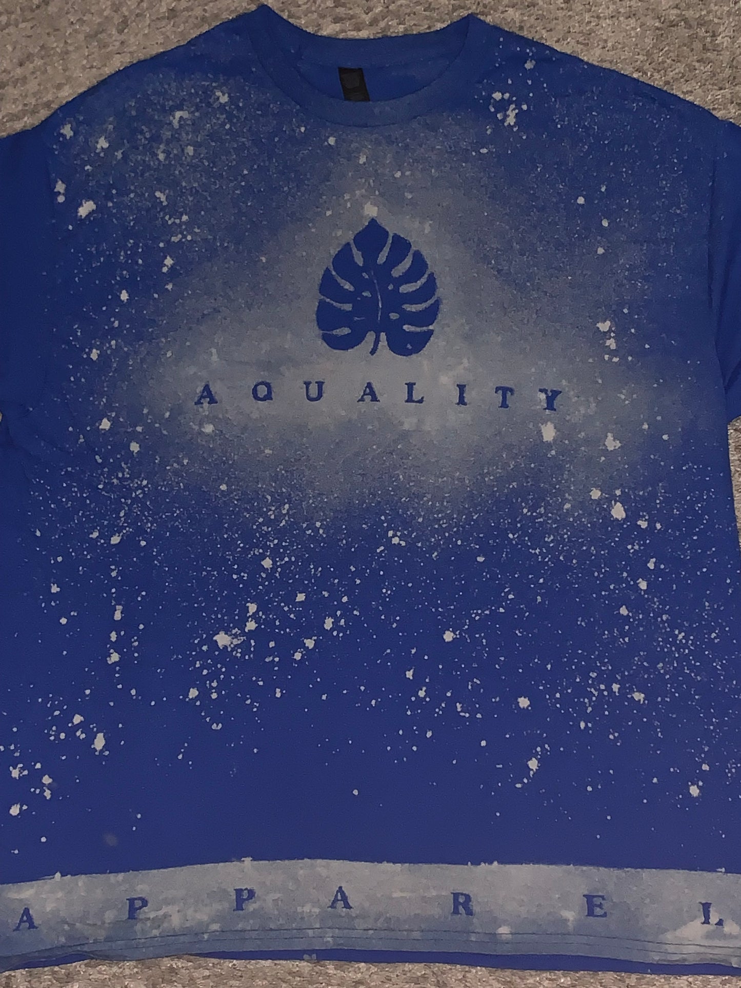 BLUE - A. Quality Apparel T-Shirt (%100 Cotton) X-LARGE/Large (HANDMADE)