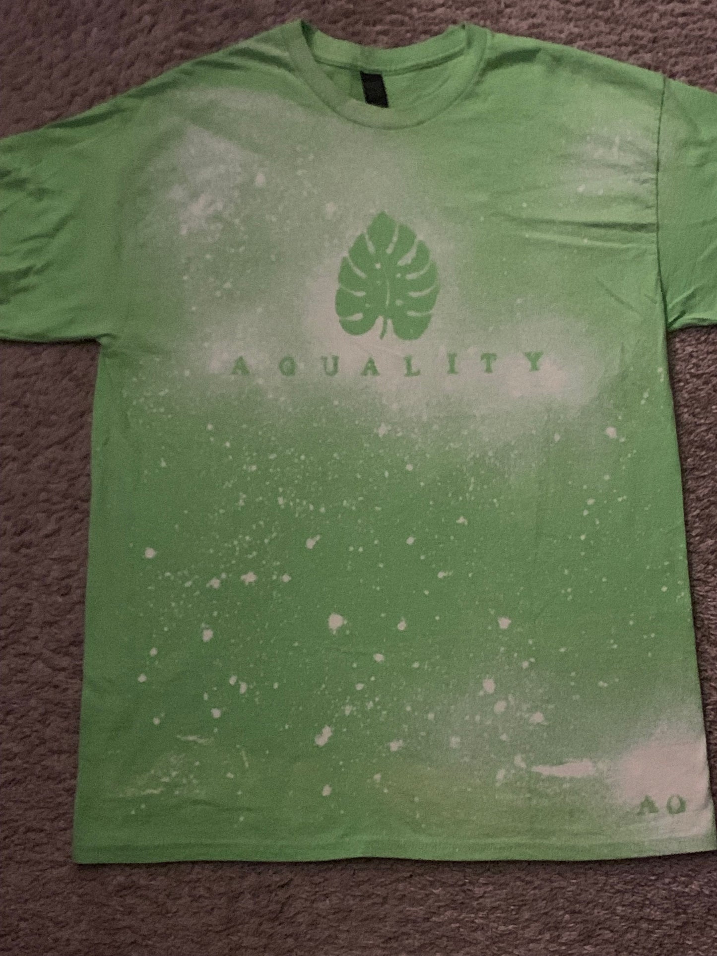 Lime Green - A. Quality Apparel T-Shirt (%100 Cotton) (Handmade) Fits Large or Medium Sizes.