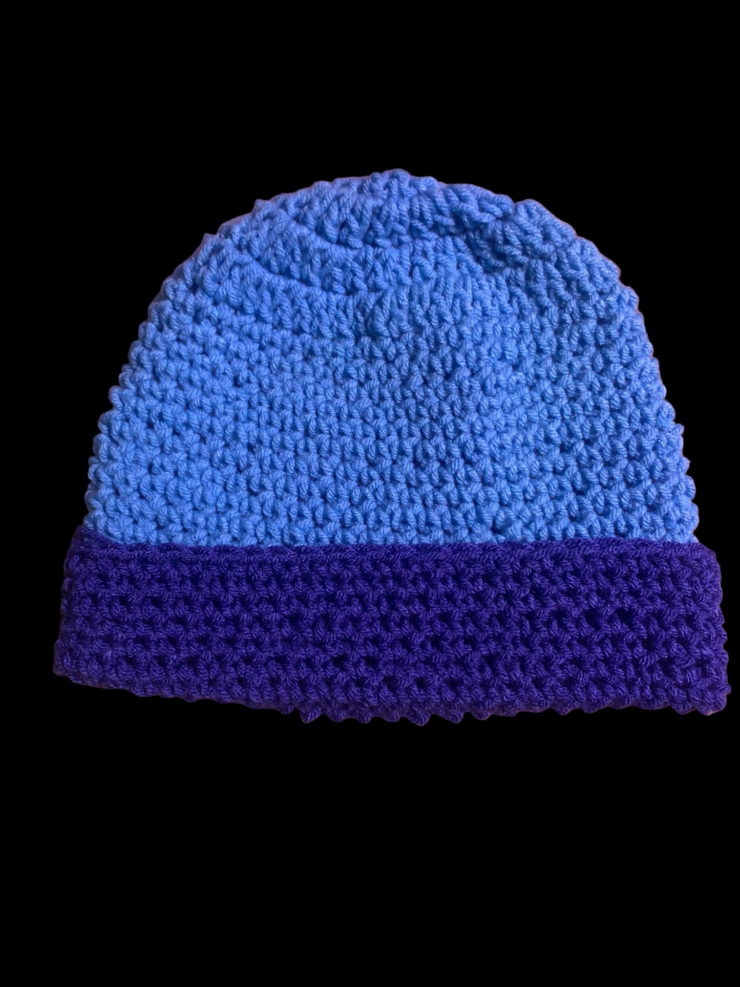 Beanie: Light Blue & Dark Blue M/L/XL Acrylic Any Season