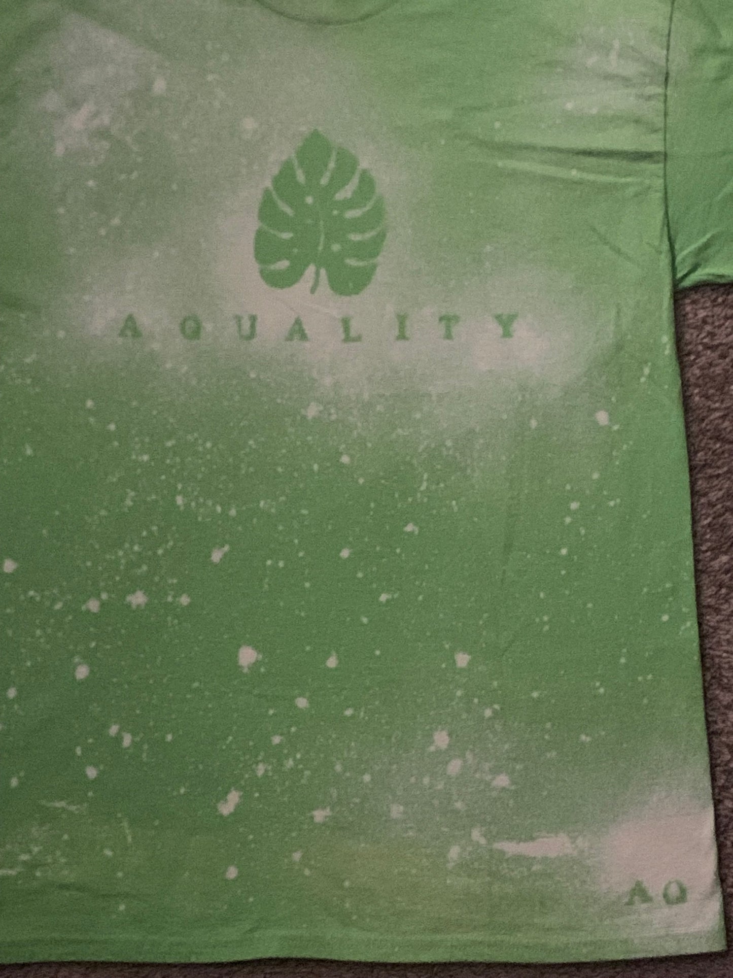 Lime Green - A. Quality Apparel T-Shirt (%100 Cotton) (Handmade) Fits Large or Medium Sizes.