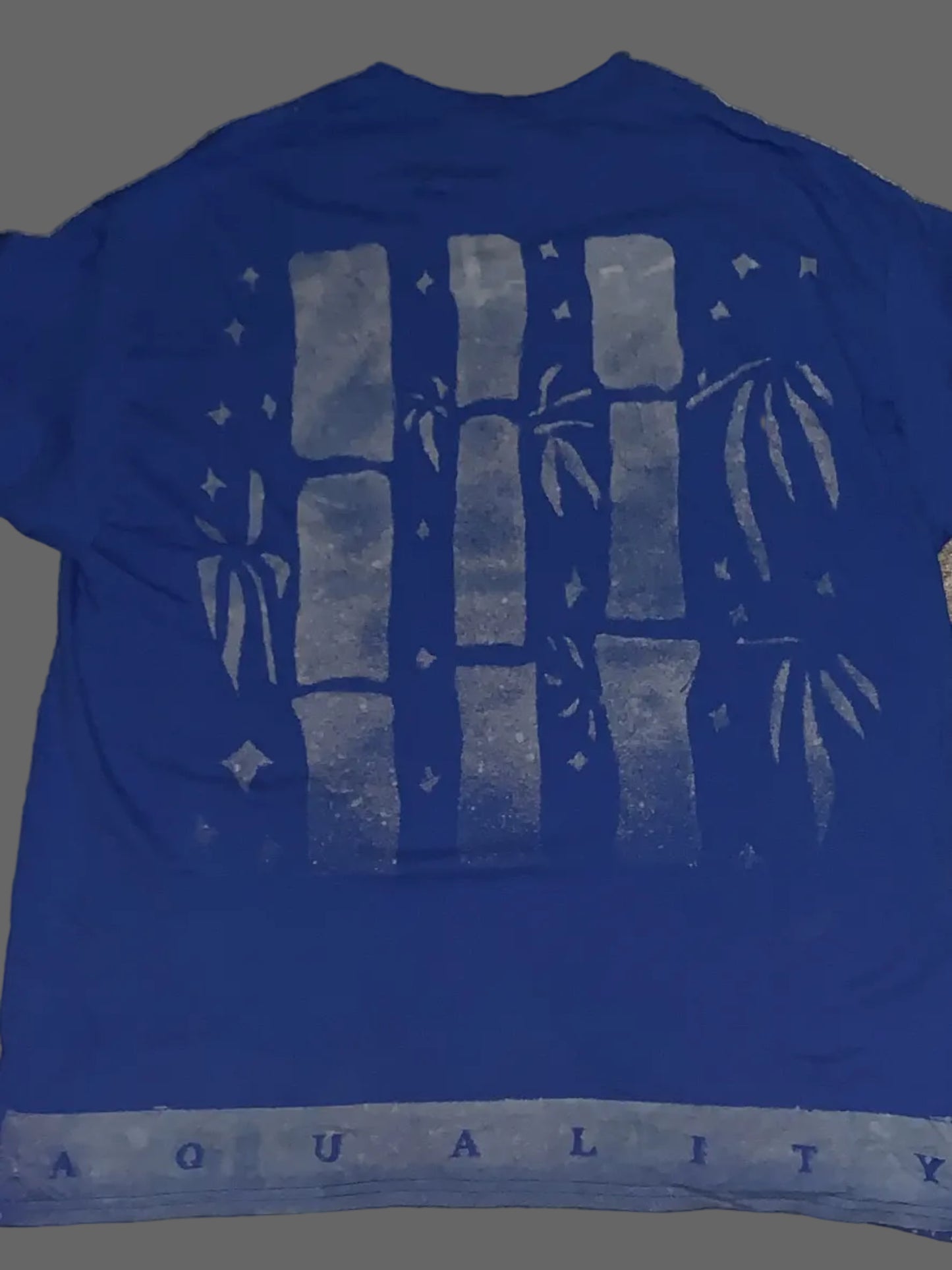 BLUE - A. Quality Apparel T-Shirt (%100 Cotton) X-LARGE/Large (HANDMADE)