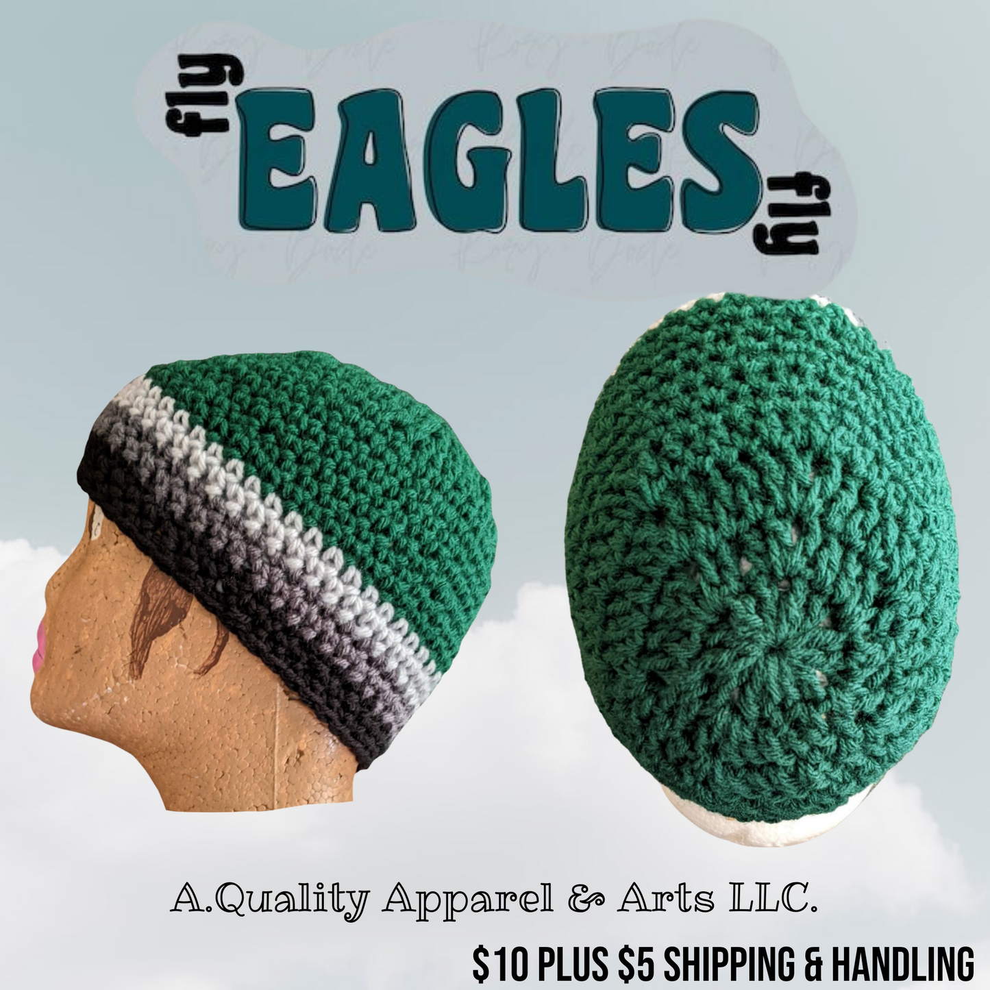 "PRE-ORDER" Eagles Theme Crochet Hat